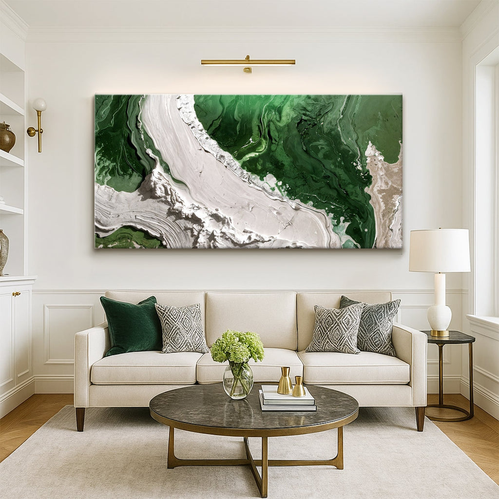 Green Rivers Abstract Wall Art IV