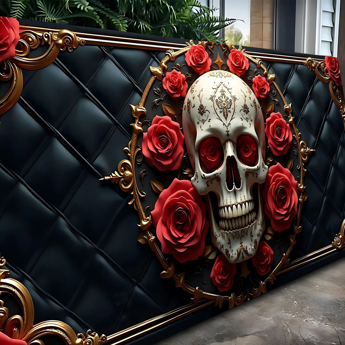 Rose and Skull Wall Art VII