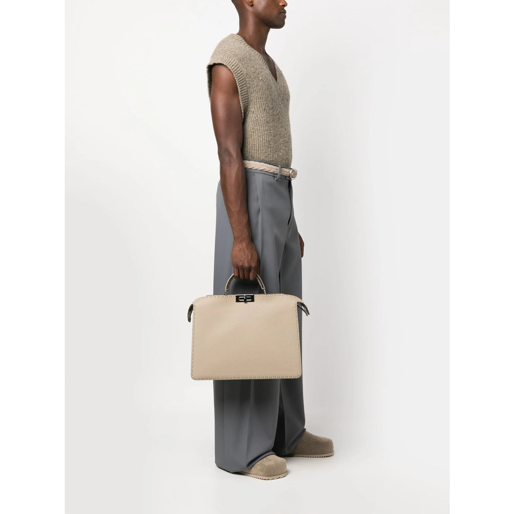 Fendi Neutrals Tote Bags Men