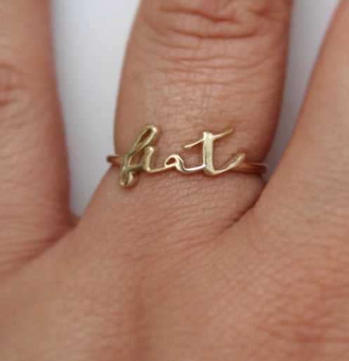 Fiat Ring in 14k Gold