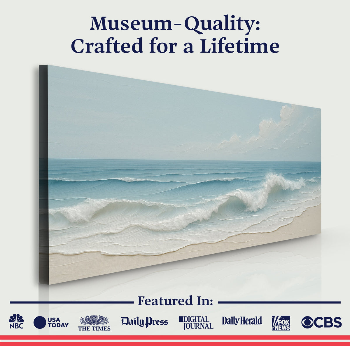Serene Ocean Wave Coastal Wall Art VIII