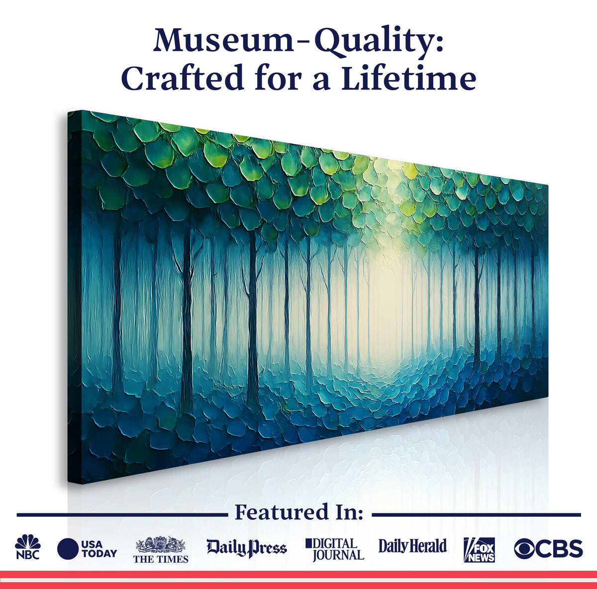 Forest Whispers Impasto Wall Art