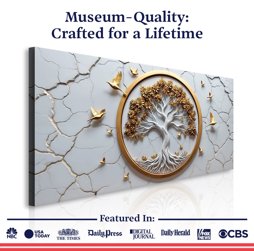 Celtic Tree of Life Wall Art - White