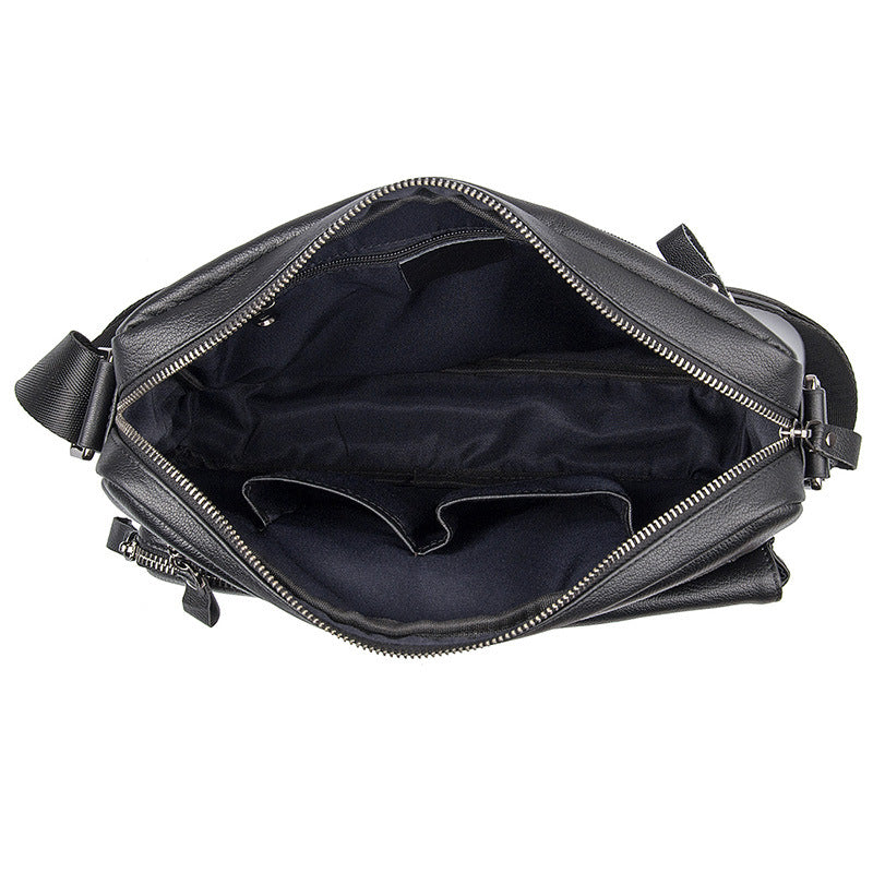 Top Grain Genuine Leather Mens Briefcase Business Messenger Bag New Fashion Crossbody Shoulder Bag 1044