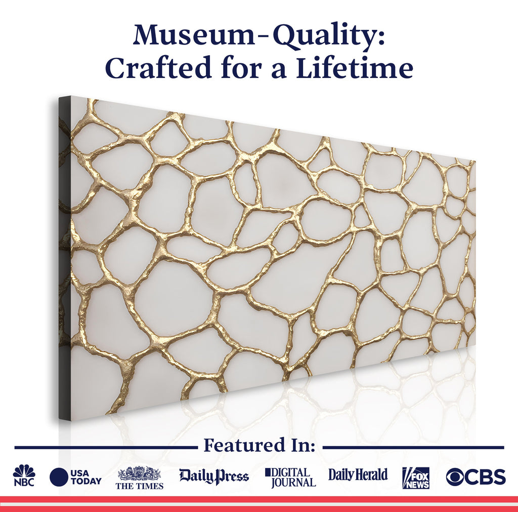 Golden Neurons Wall Art