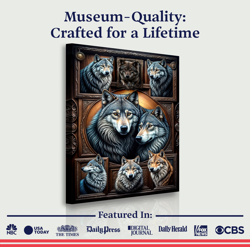 Wolf Collage Wall Art III