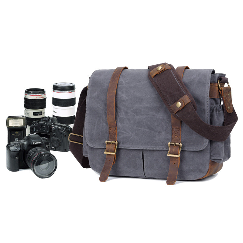 DSLR Camera Messenger Bag Waterproof Canvas Shoulder Bag Camera Bag QSM270