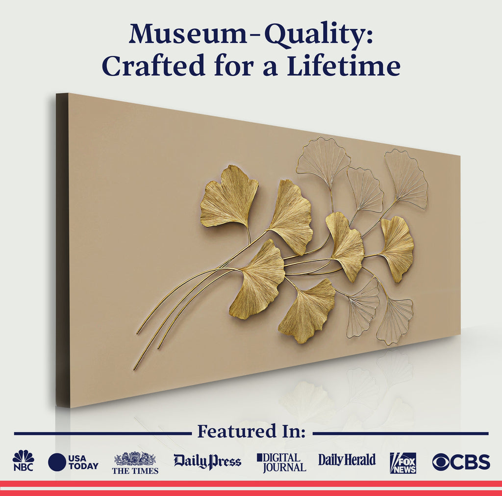 Golden Botanical Wall Art
