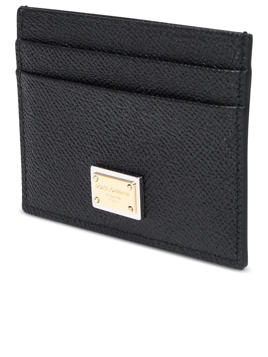 Dolce & Gabbana Black Leather Card Holder Women