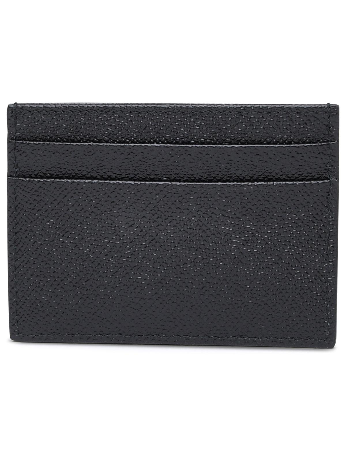 Dolce & Gabbana Black Leather Card Holder Women