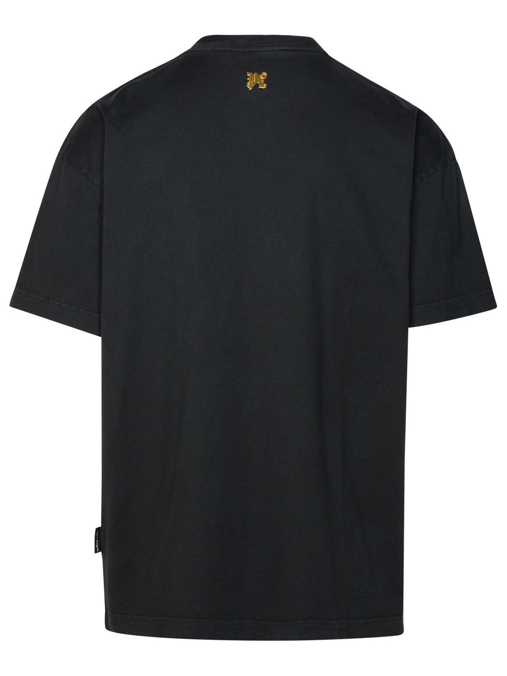 Palm Angels 'Burning Monogram' Black Cotton T-Shirt Men
