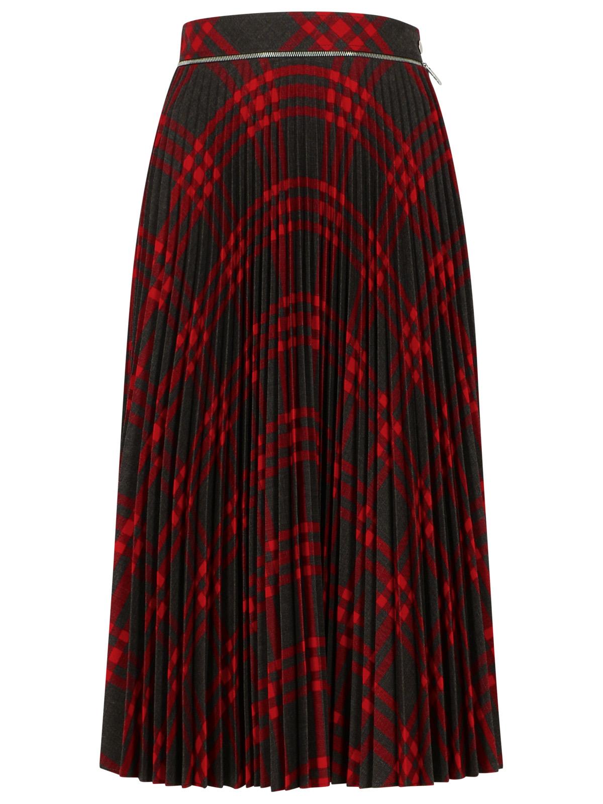 Burberry 'Check' Long Wool Blend Skirt Women