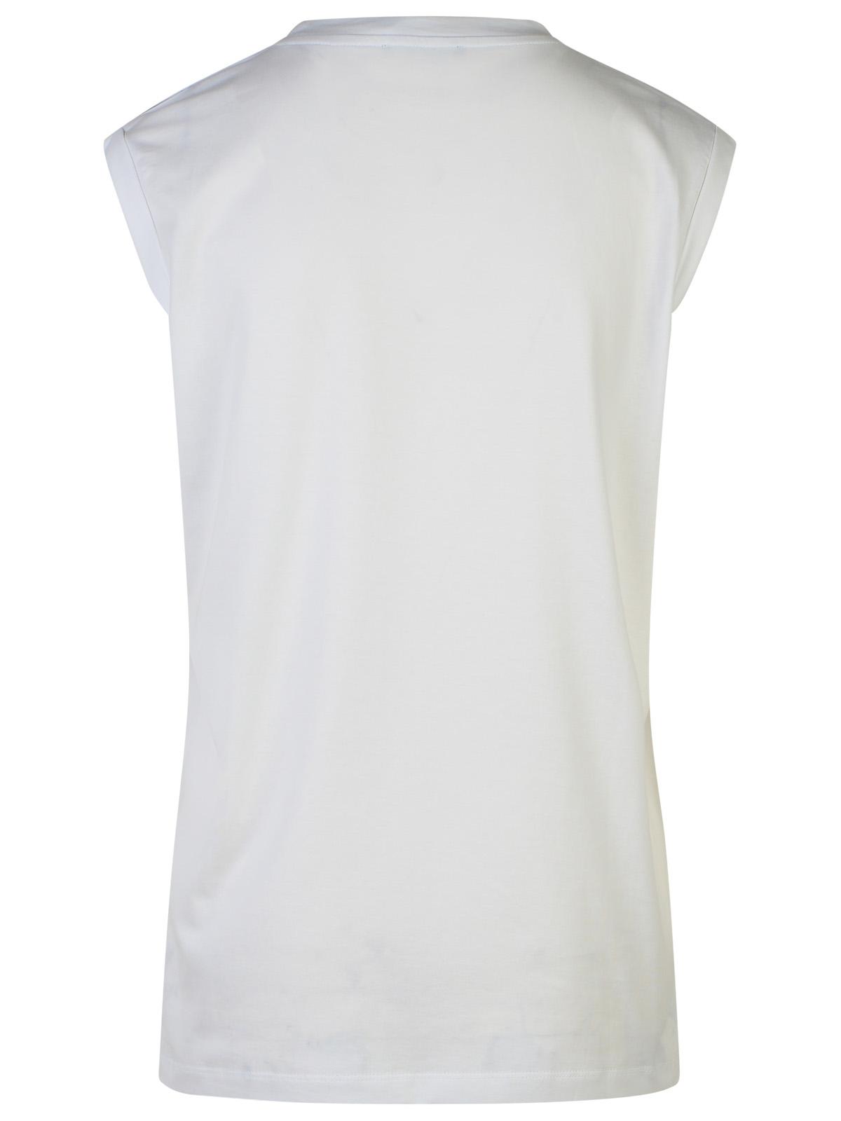 Balmain White Cotton Tank Top Women