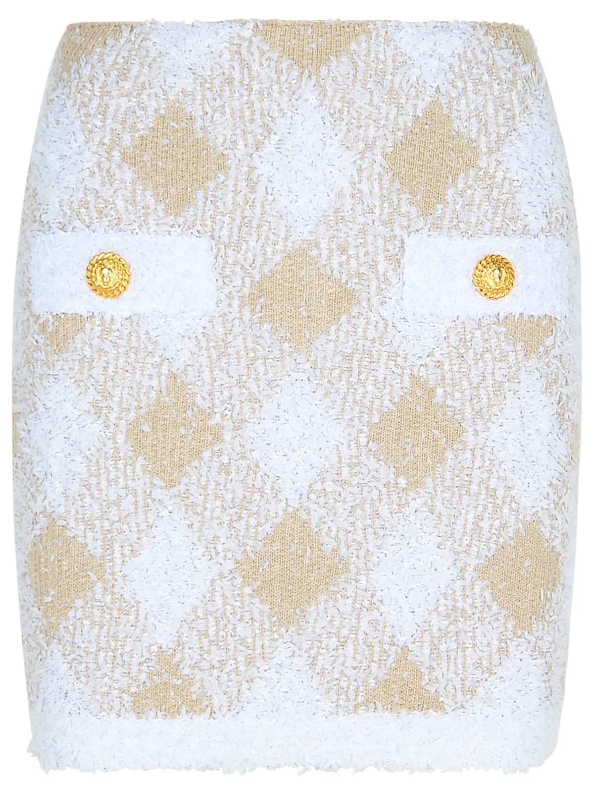 Balmain Beige Polyamide Blend Skirt Women