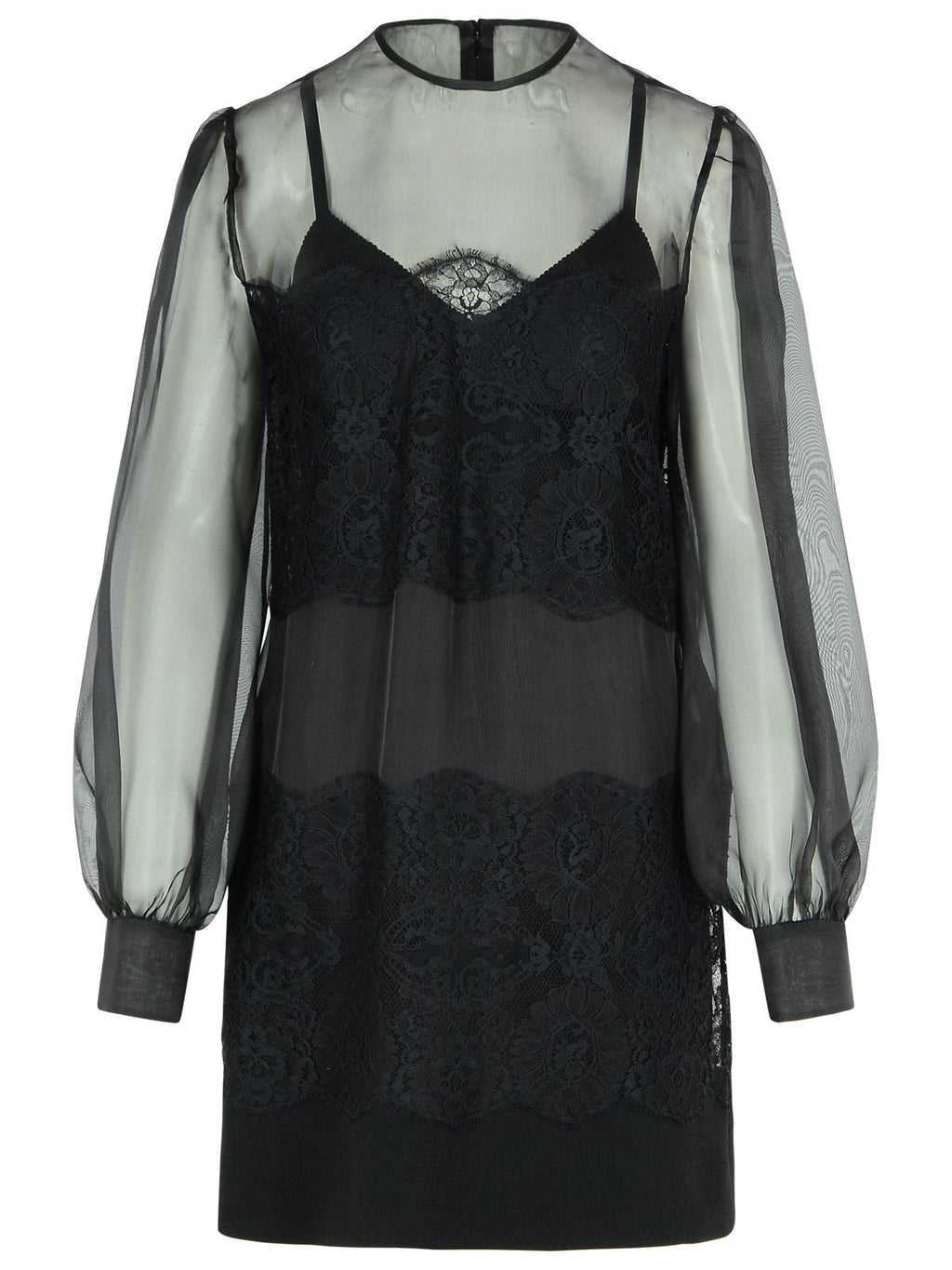 Dolce & Gabbana Black Silk Organza Dress Women