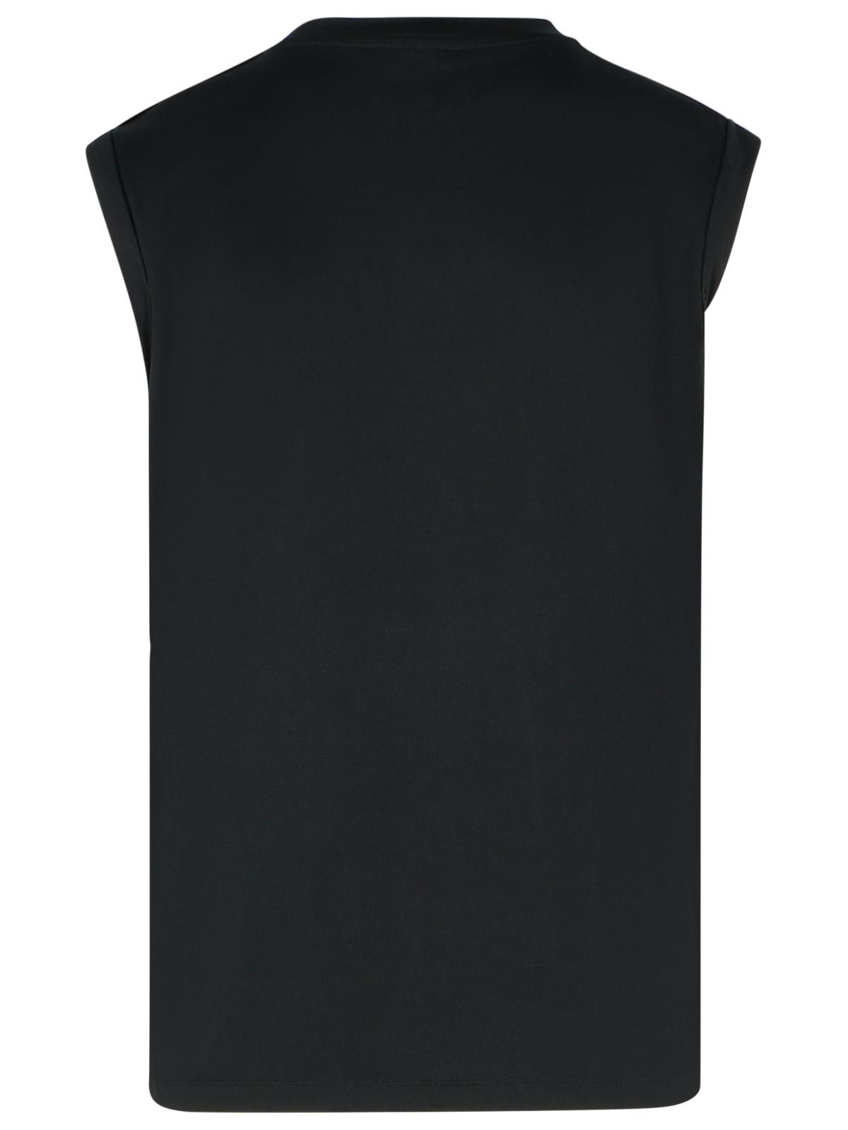 Balmain Black Cotton Tank Top Women