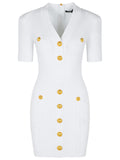 Balmain White Viscose Blend Dress Women
