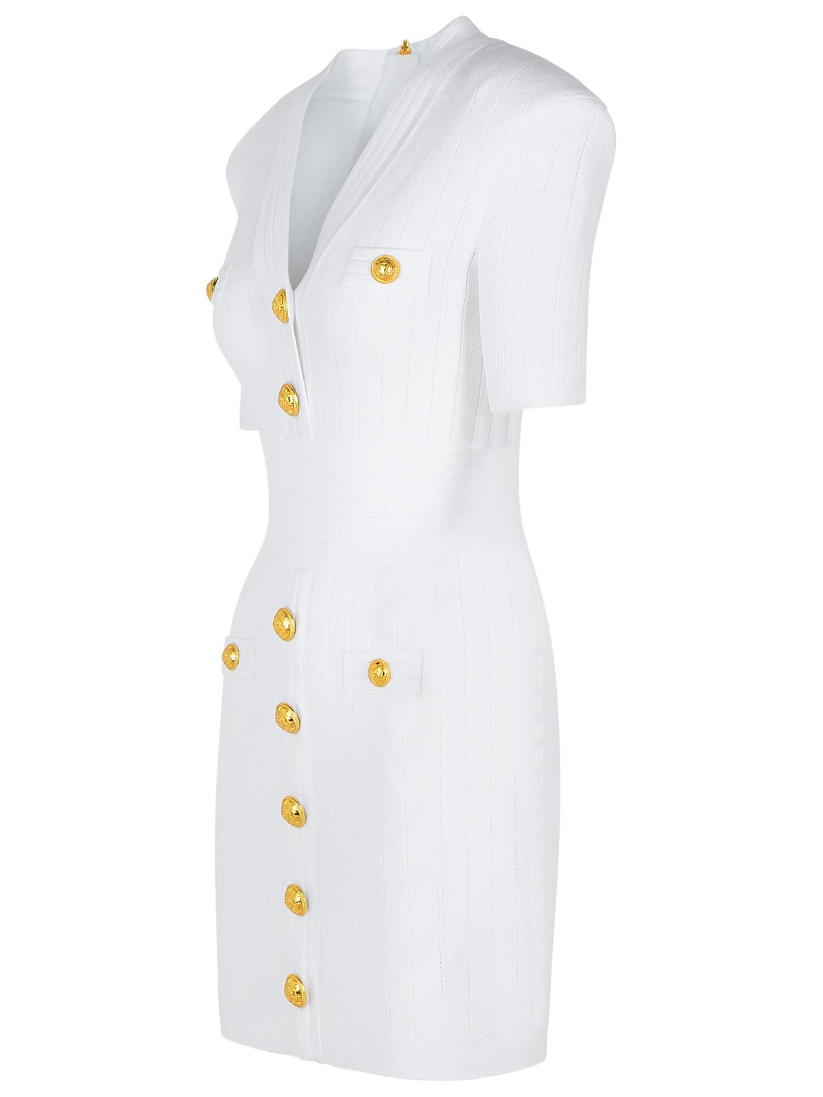 Balmain White Viscose Blend Dress Women