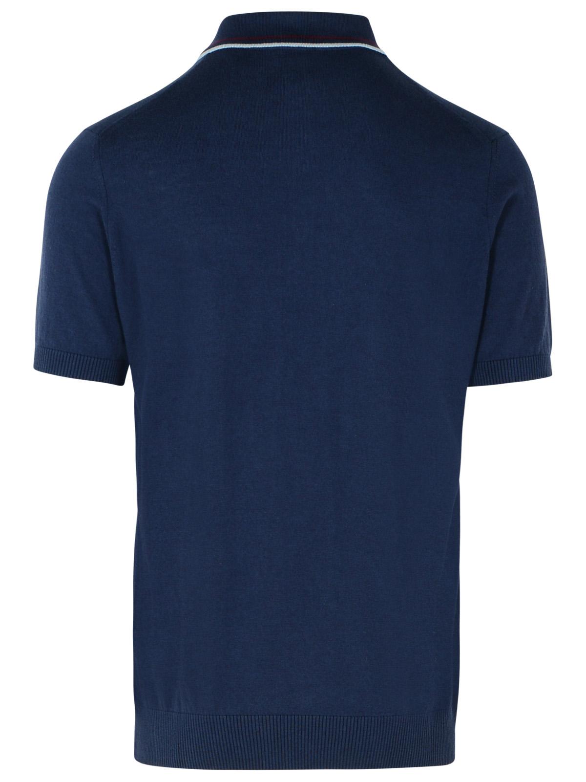 Etro Navy Cotton Polo Shirt Men