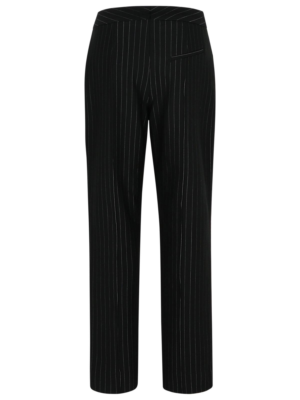 Ganni Black Viscose Blend Trousers Women