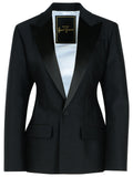 Dsquared2 'Dan' Black Virgin Wool Blend Blazer Women