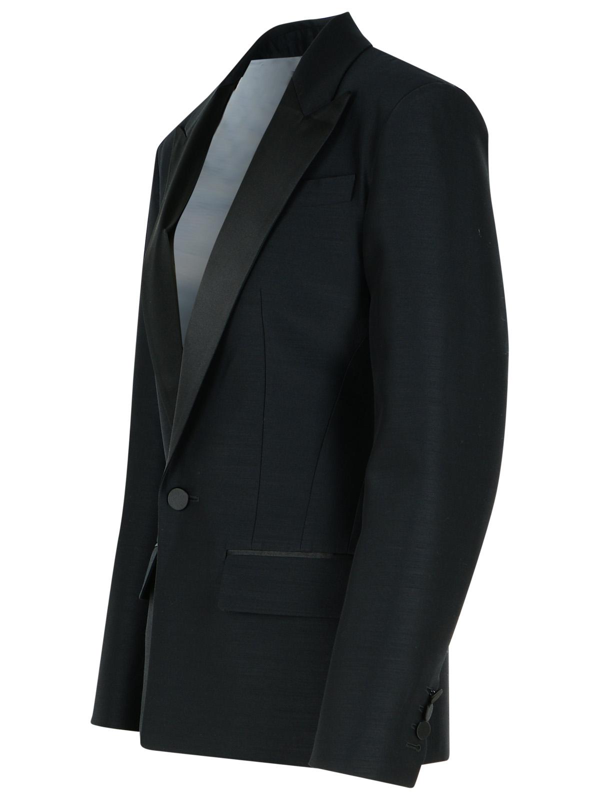 Dsquared2 'Dan' Black Virgin Wool Blend Blazer Women