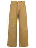 Dsquared2 '9 To 5' Beige Cotton Pants Women