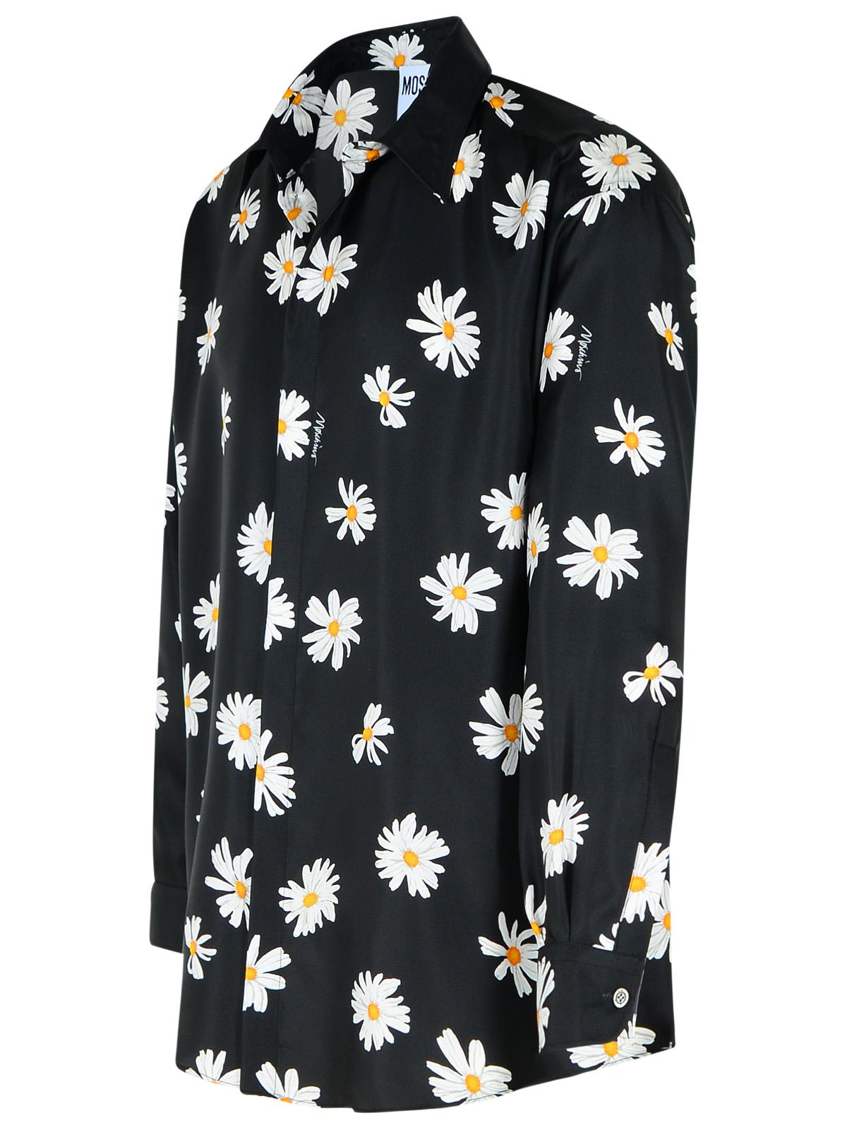 Moschino Black Silk Shirt Men