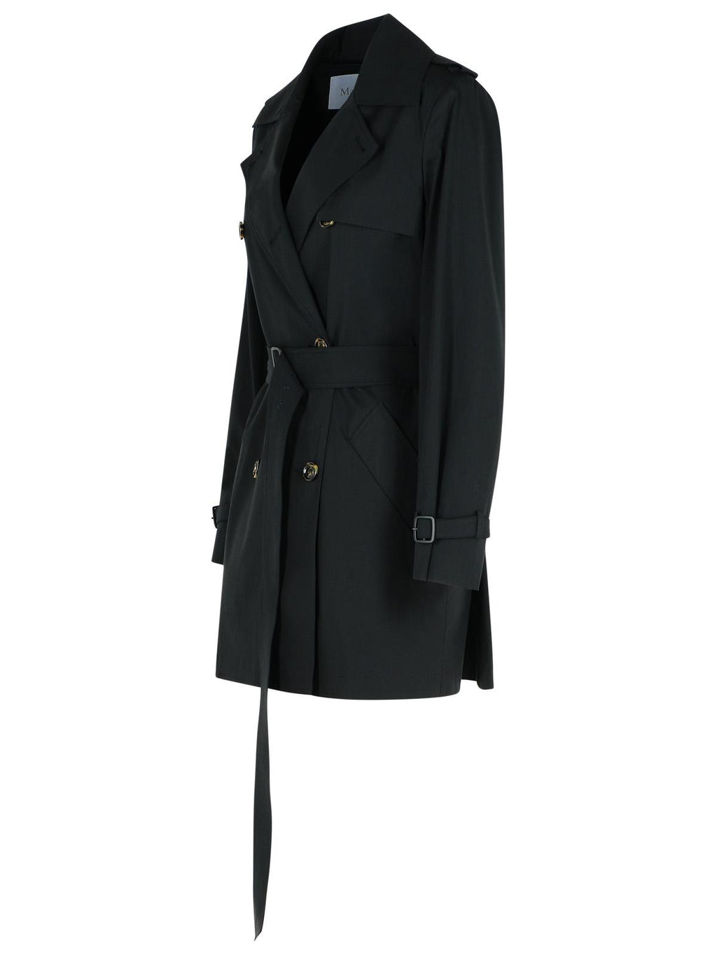 Max Mara 'Landa' Black Cotton Trench Coat Women