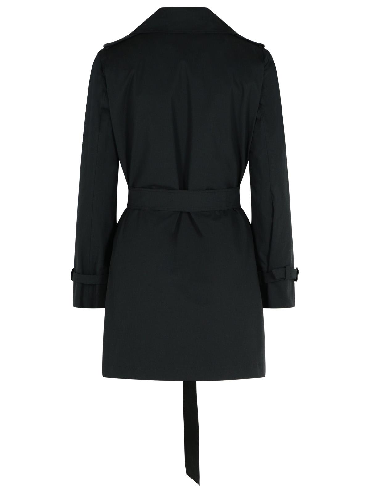 Max Mara 'Landa' Black Cotton Trench Coat Women