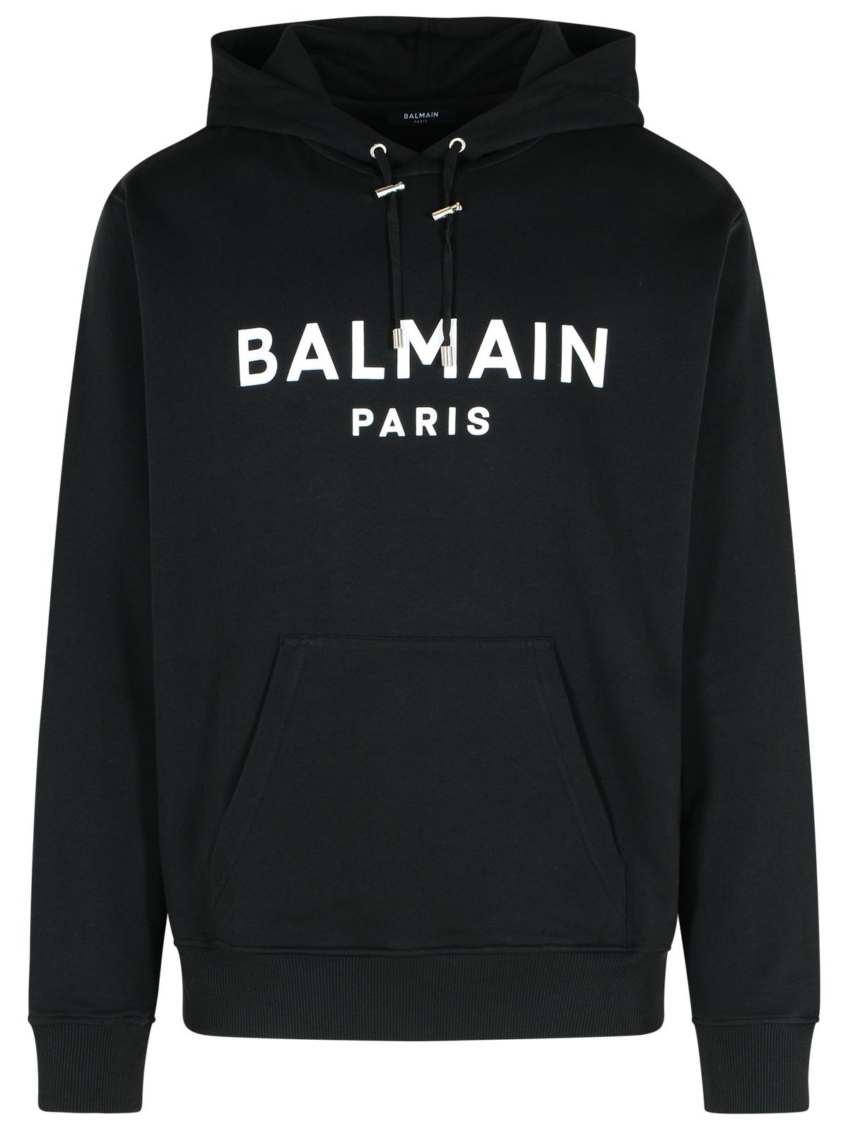 Balmain Black Cotton Sweatshirt Men