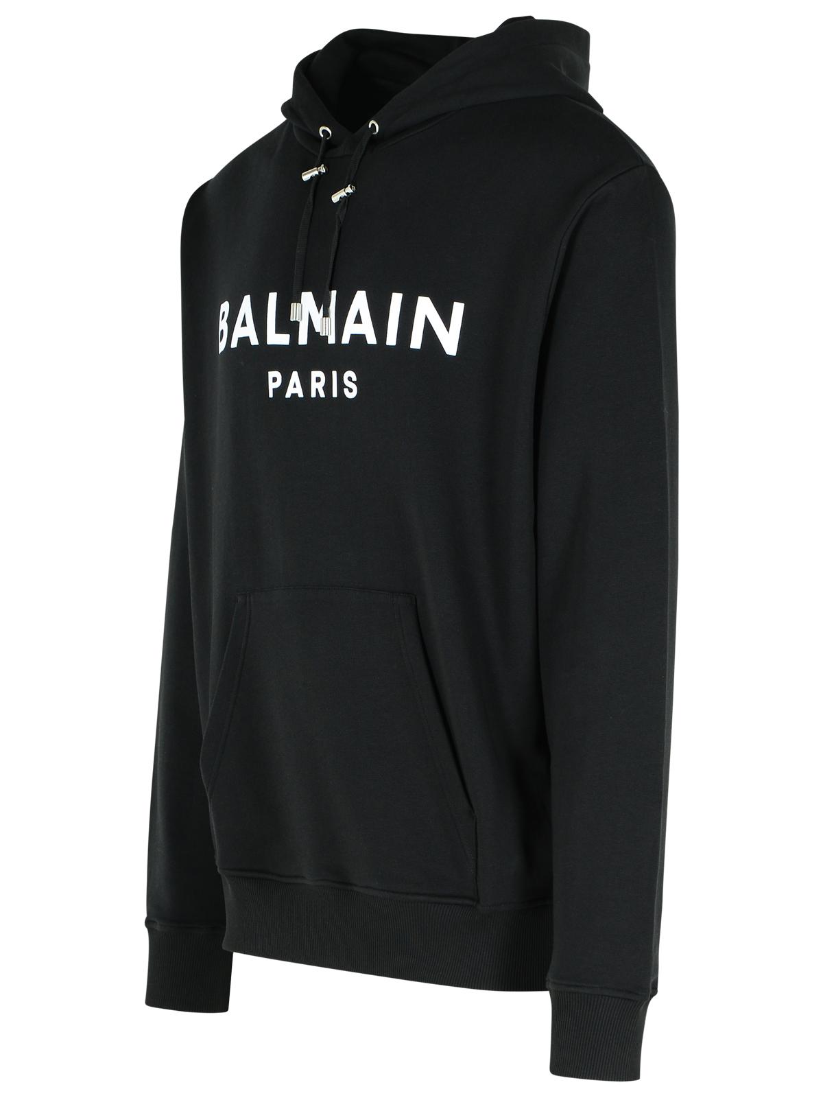 Balmain Black Cotton Sweatshirt Men