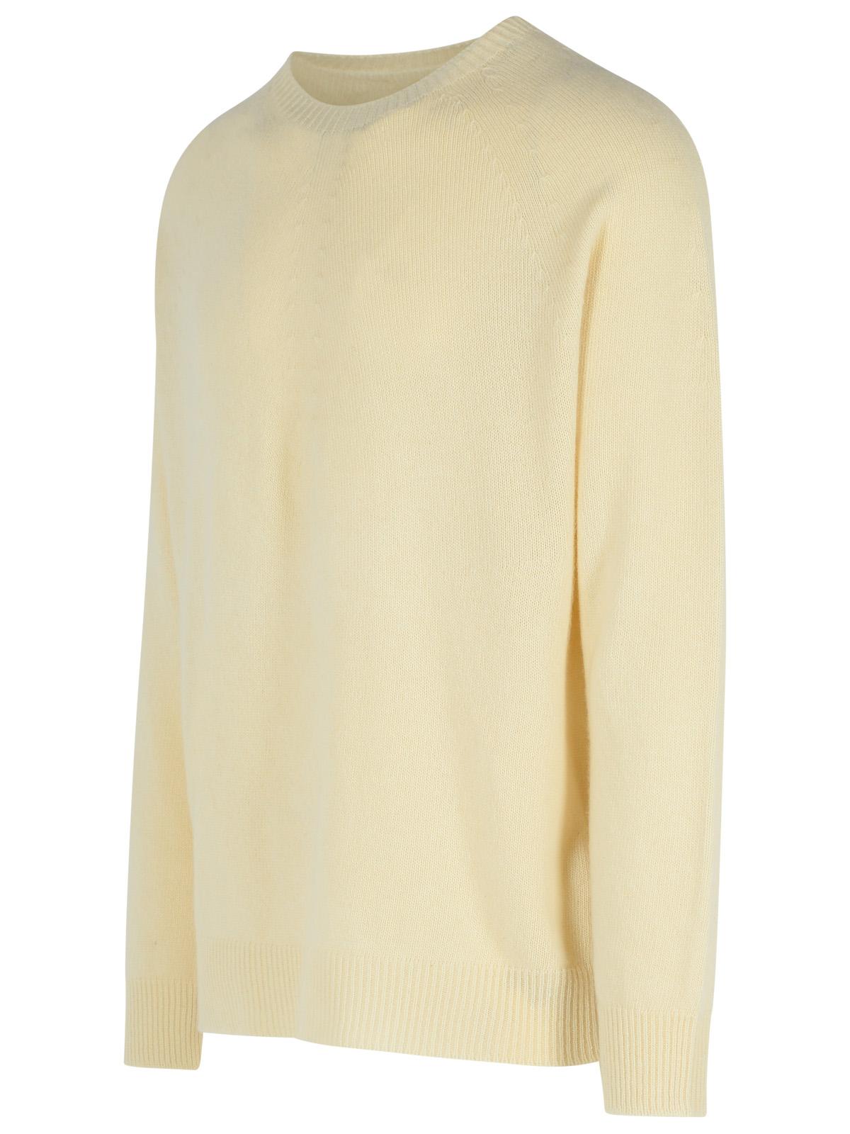 Jil Sander Ivory Virgin Wool Blend Sweater Men