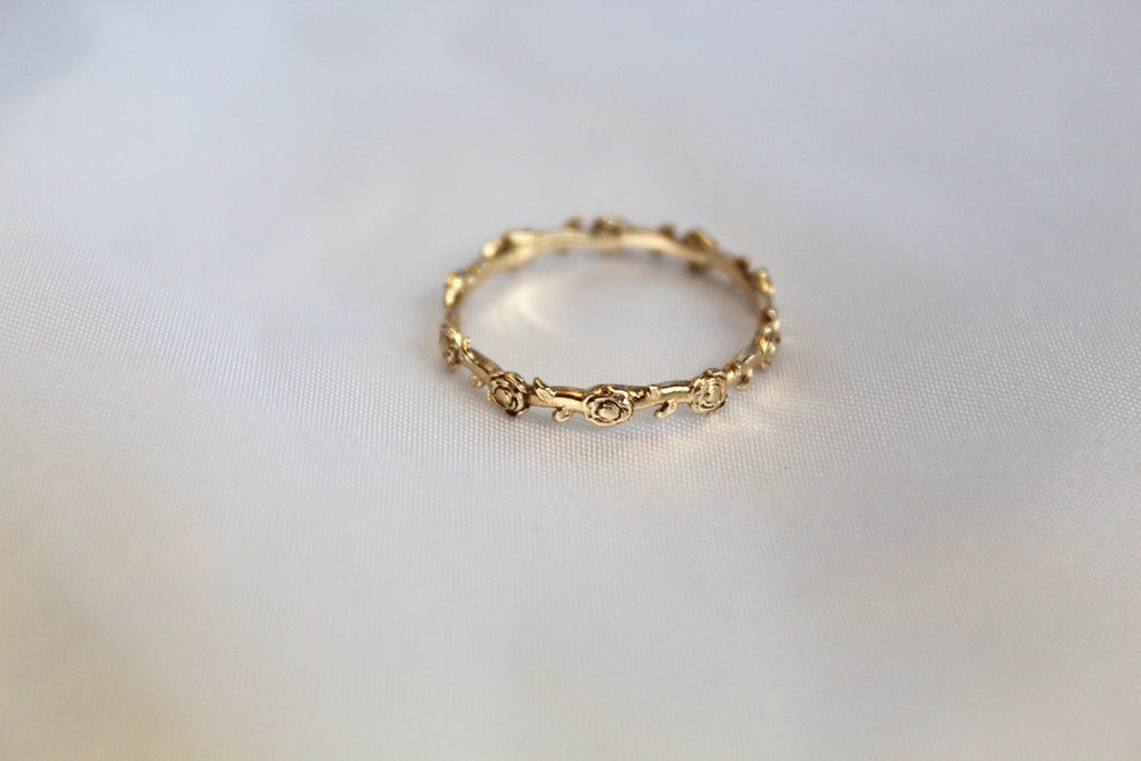 Mystical Rose Ring 14k Yellow Gold