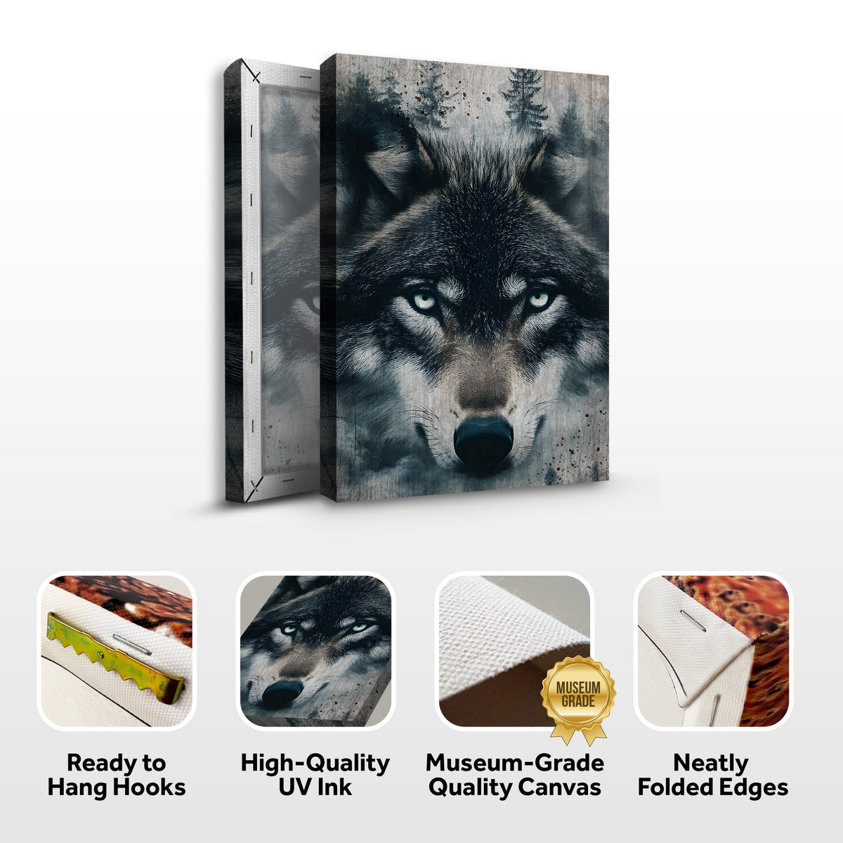 Wolf Double Exposure Wall Art III