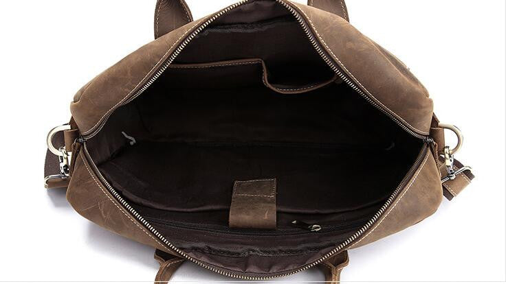 Distressed Leather Briefcase, Leather Laptop Bag
