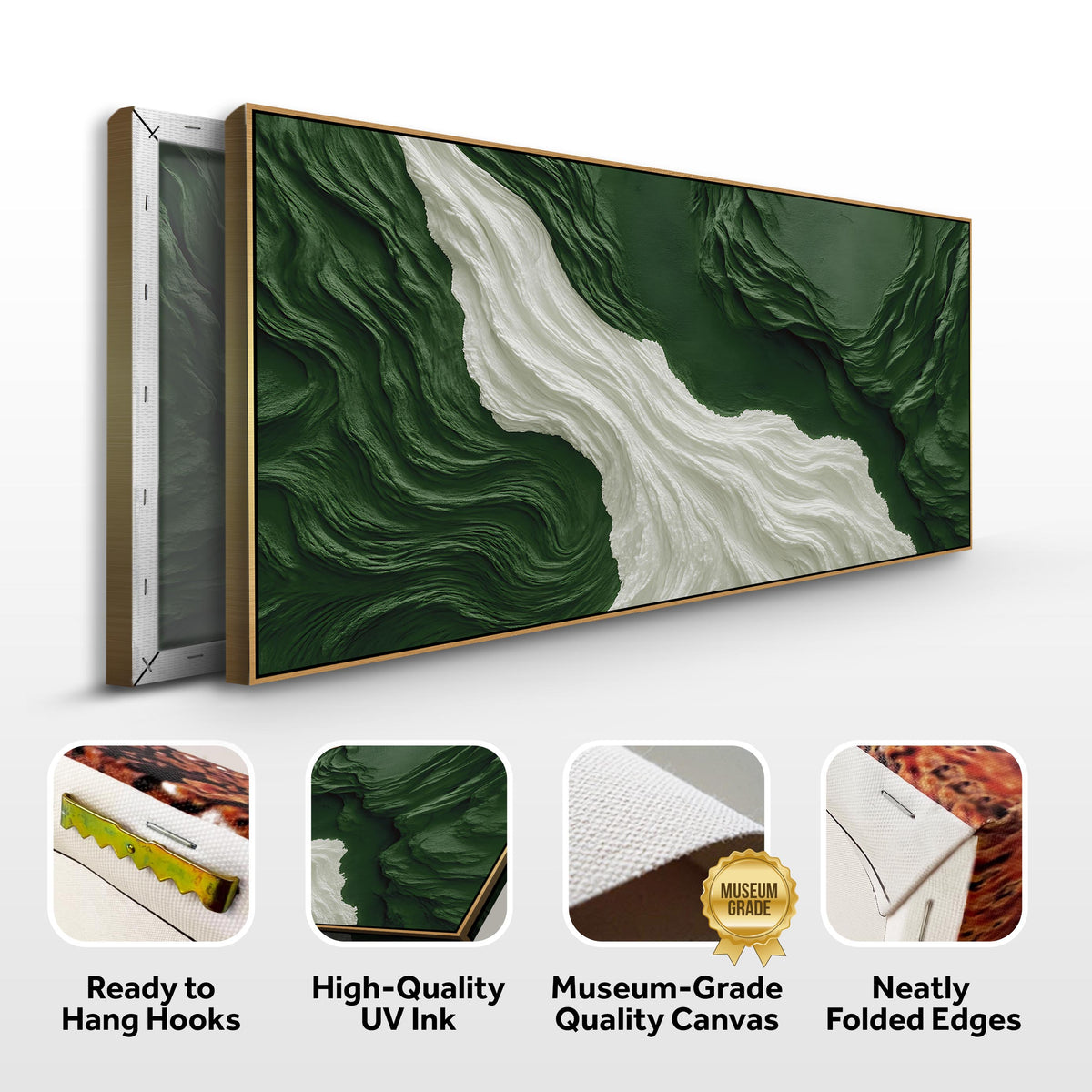 Green Rivers Abstract Wall Art
