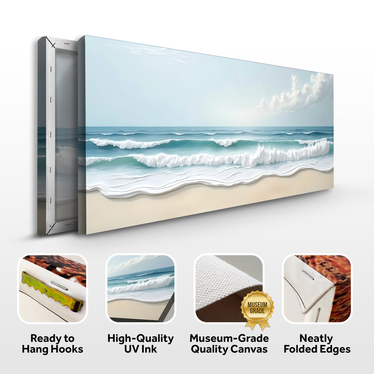 Serene Ocean Wave Coastal Wall Art XIV