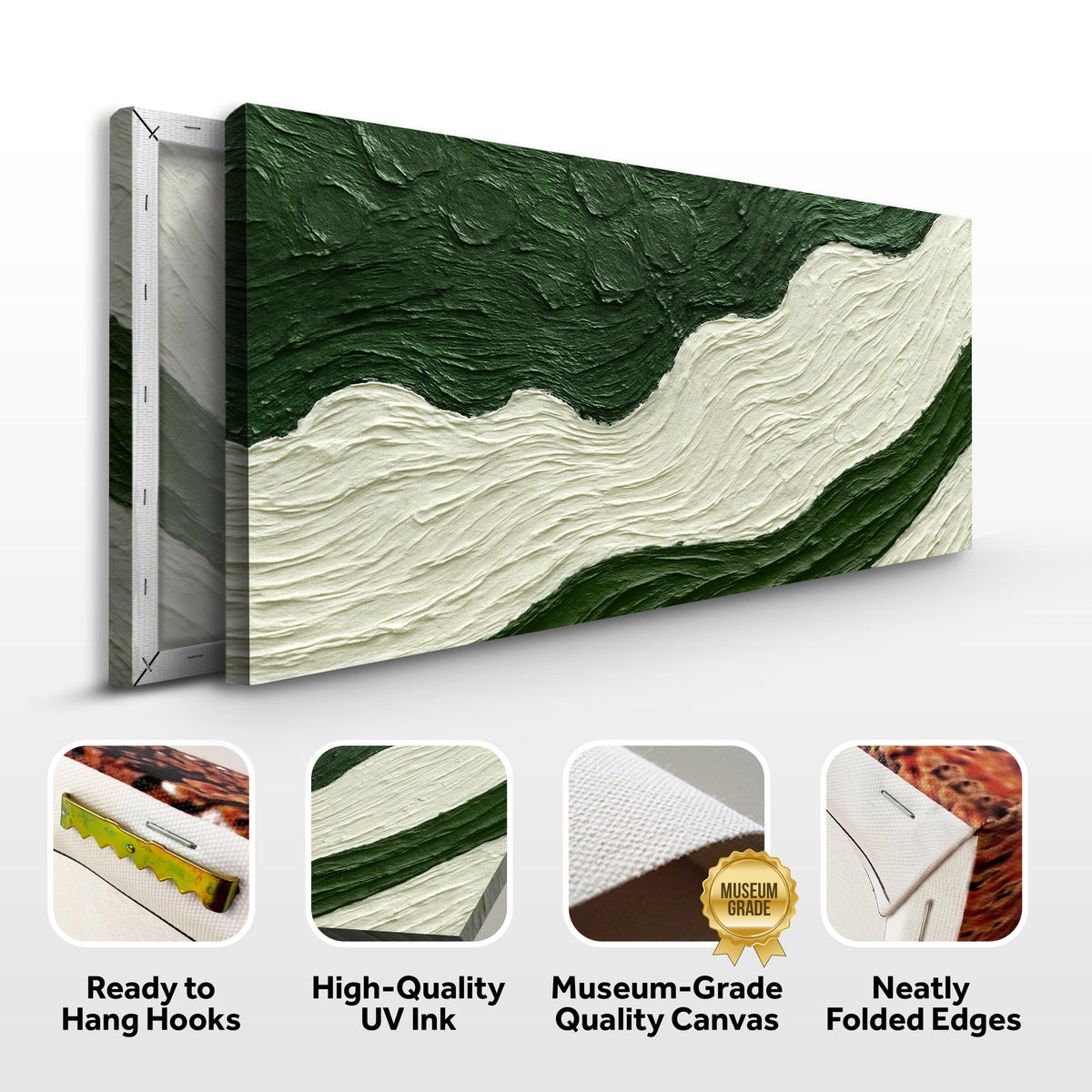 Green Rivers Abstract Wall Art VII
