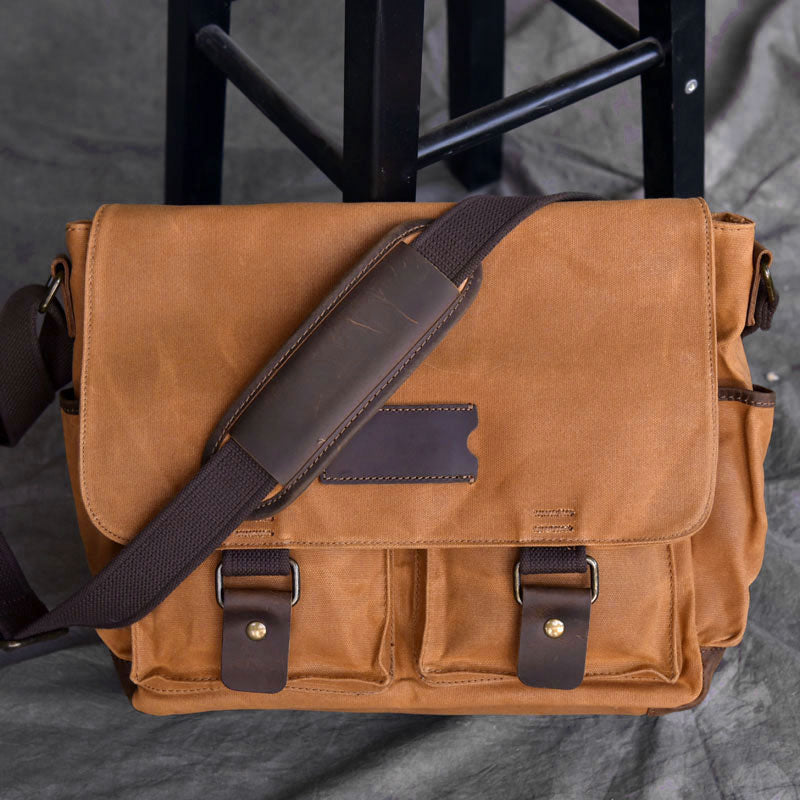 Large Capacity Men Shoulder Bag Canvas Men Messenger Bag Satchel Bag