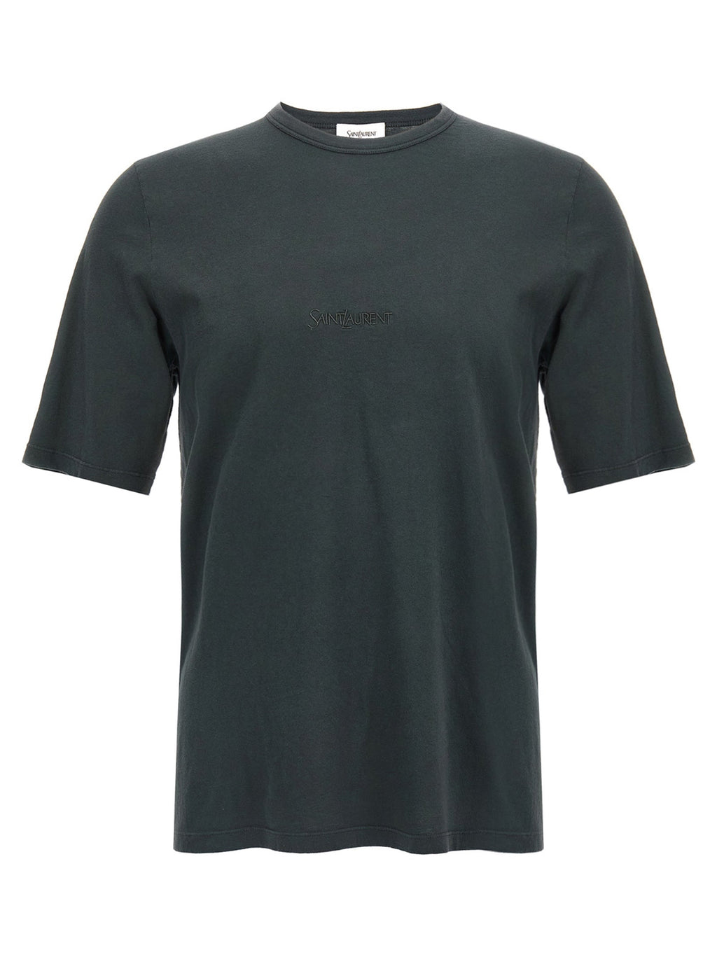Saint Laurent Men Logo Embroidery T-Shirt