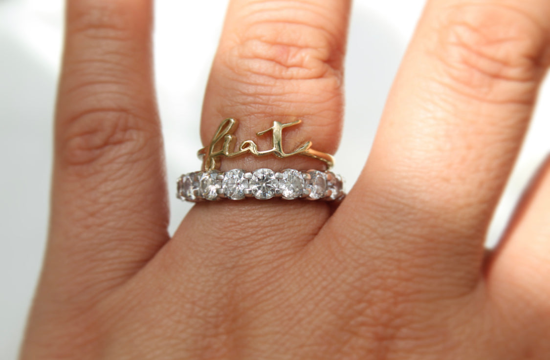 Fiat Ring in 14k Gold