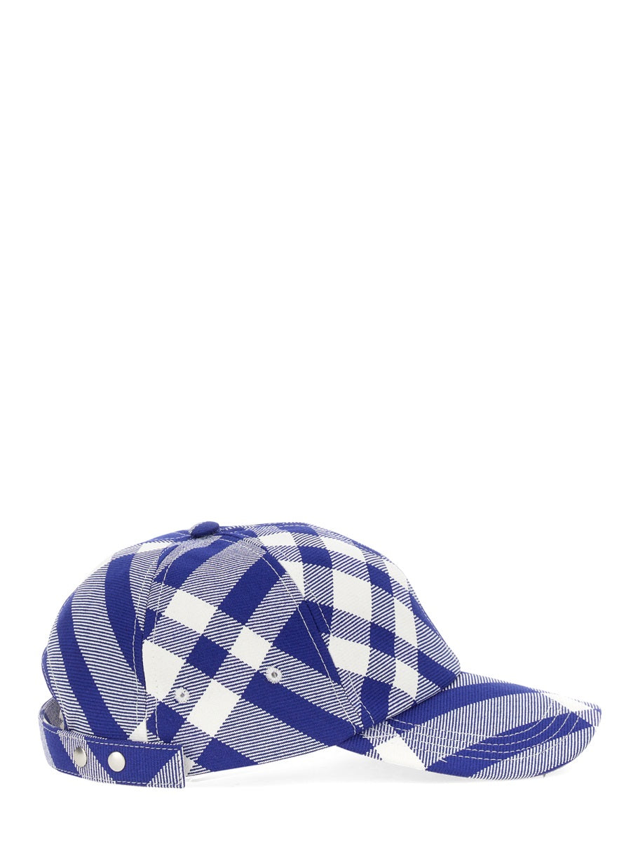 Burberry Unisex Baseball Cap With Tartan Pattern