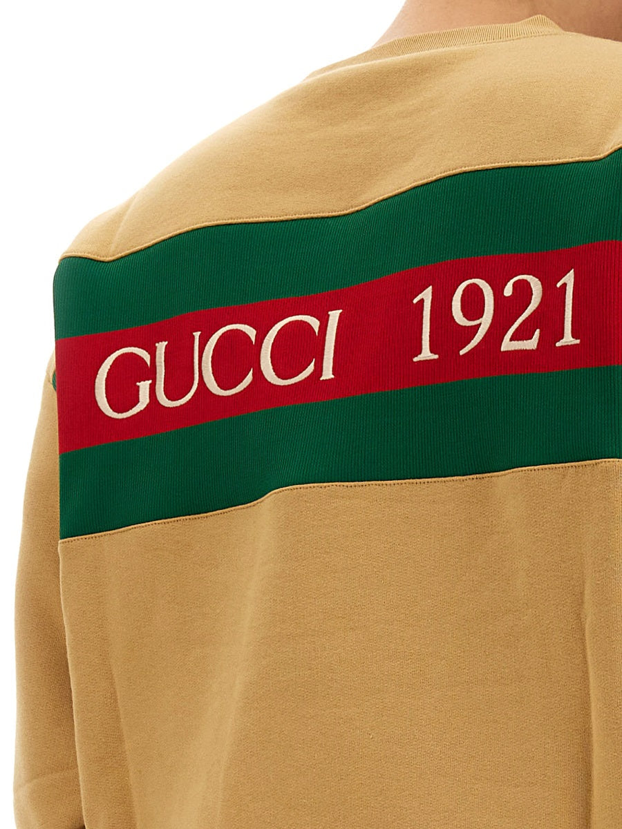 Gucci Men Sweatshirt With Web Ribbon
