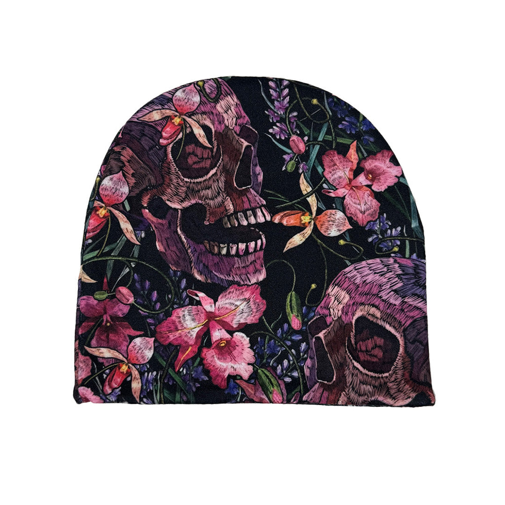 Skulls and Flowers Beanie