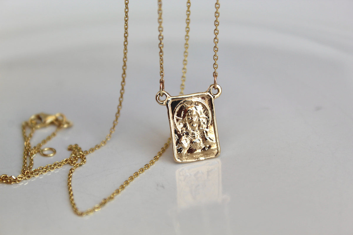 14K Gold Scapular