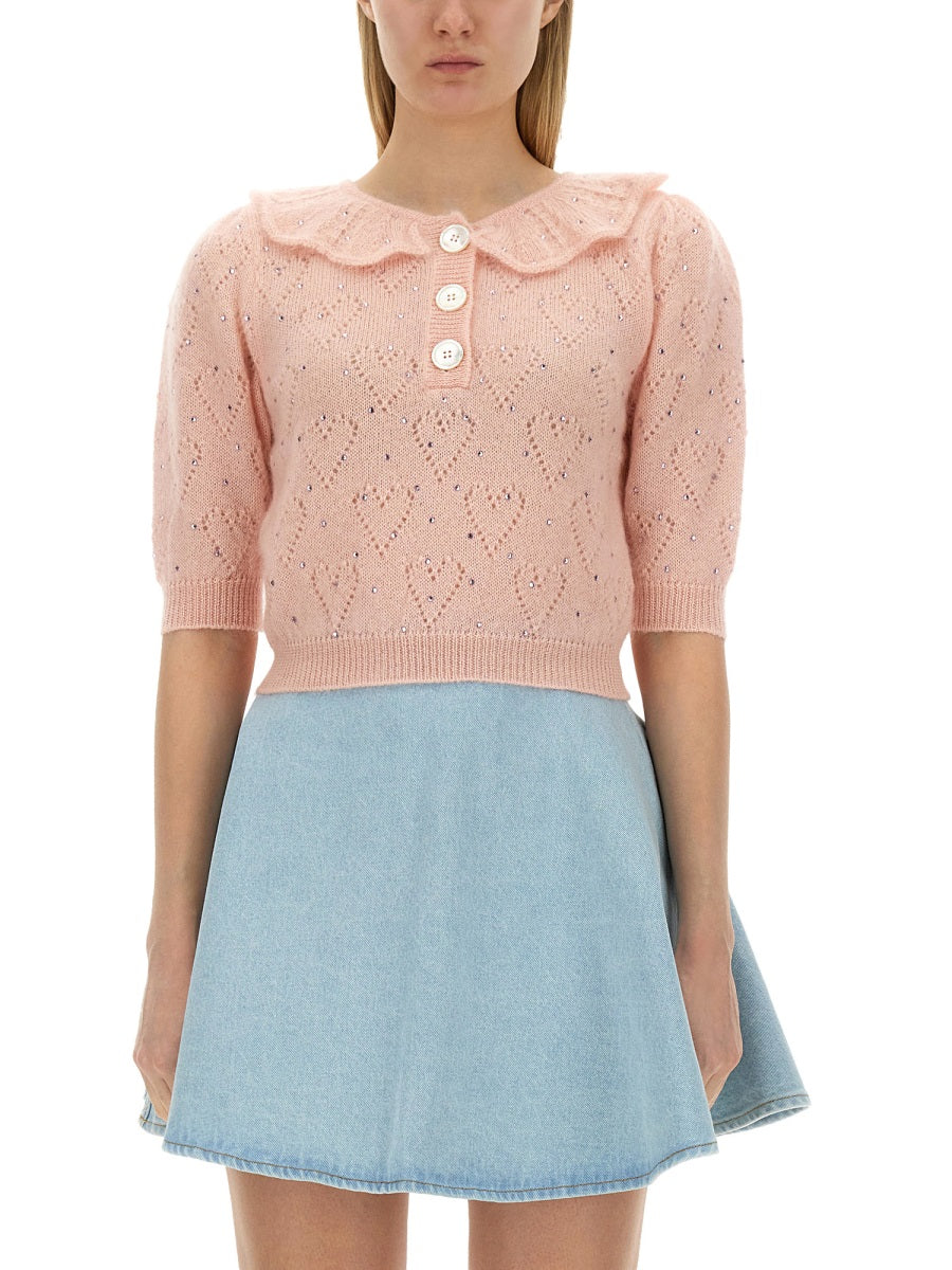 Alessandra Rich Women "Hearts" Jersey