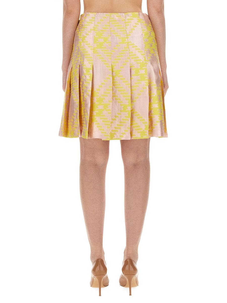 Burberry Women Check Pattern Skirt