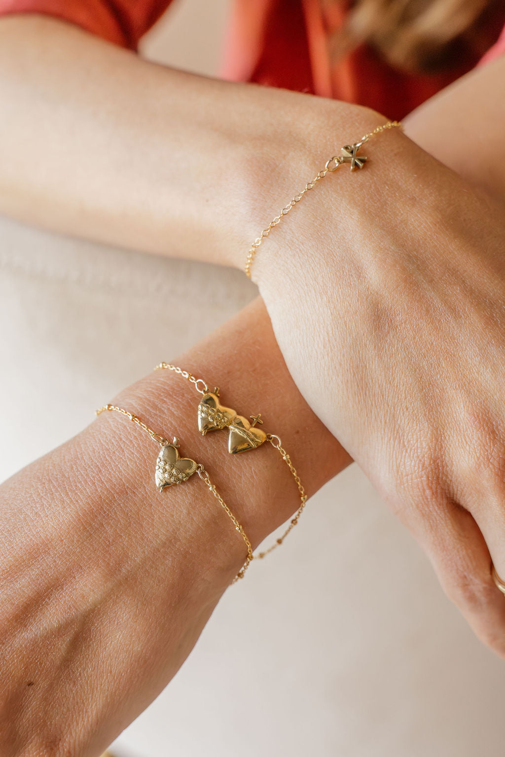 Sacred Heart and Immaculate Heart Bracelet *Made to Order*