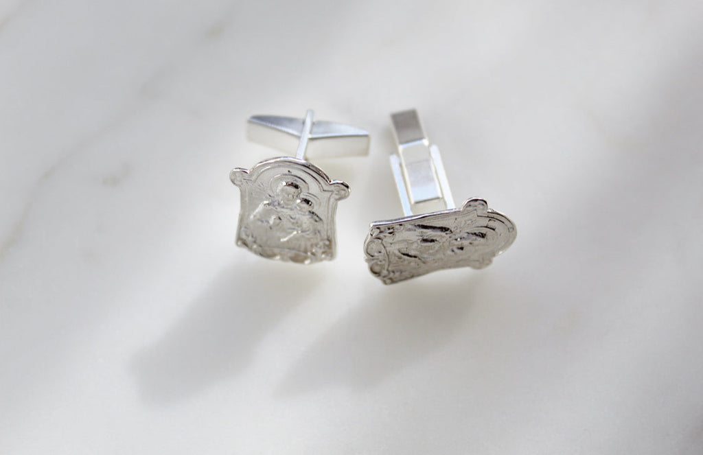 St. Joseph Cufflinks in 925 Sterling Silver *Made to Order*